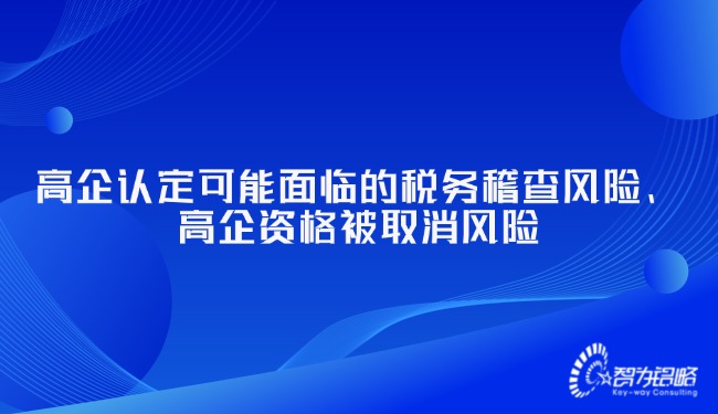 高企認定可能面臨的稅務稽查風險、高企資格被取消風險.jpg